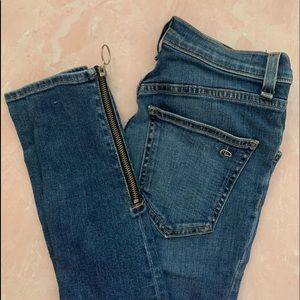 Rag and bone O Ring Zip Ankle Skinny Jean